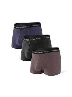 DAVID ARCHY Herren Boxershorts Herren Badehose Unterwäsche Ultraweiche und atmungsaktive Herren Boxershorts Multipack - 3er Pack von DAVID ARCHY