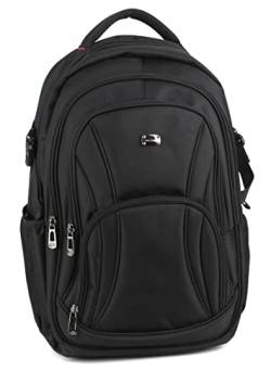 David Jones - Rucksack Herren Laptop 17 Zoll – große Tasche für Arbeit, Business, Business, Nylon, Multifunktionstasche, mehrere Taschen – Kurse Schule Schule – Reise praktisch Gepäck Rucksack – von DAVID JONES