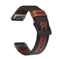 DAVNO 26 x 22 mm Canvas-Smartwatch-Armbänder für Garmin Fenix 7X 7 Watch Band Fenix 6 6X 6Pro 5 5X Plus/MK2i/Instinct 2/Epix Armband, 26 mm, Achat von DAVNO