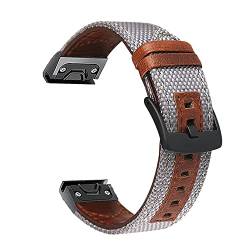 DAVNO 26 x 22 mm Canvas-Smartwatch-Armbänder für Garmin Fenix 7X 7 Watch Band Fenix 6 6X 6Pro 5 5X Plus/MK2i/Instinct 2/Epix Armband, 26mm Fenix 3HR D2, Achat von DAVNO