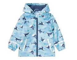 DAWILS Jungen Regenjacke Kinder Wasserdicht Jacke Regenmantel mit Warm Fleece Gefütterte Hai Winddicht Wanderjacke Outdoorjacke mit Kapuze 98-104 von DAWILS