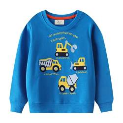 Jungen Sweatshirt Bagger Vans Blau Baumwolle-Fleece Pullover Für Kinder Warme Dünne Sportwear Weihnachts Pullis Shirt Baby Jacke Oberteil 3 Jahre Gr.98 von DAWILS