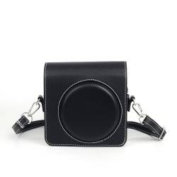 DAXXIN PU-Retro-Kameratasche, kompatibel mit SQ40-Kameras, Zubehör, Schutzhülle, Boxtaschen mit verstellbarem Schultergurt (Color : Black) von DAXXIN
