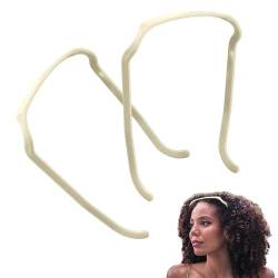 2 Stück Unsichtbarer Haarreifen Headband Accessories Quadratische Haarreifen Kein Rutsch Stirnband Haarschmuck For Volume And Style Hair, Headband Accessories Für Frauen Männer (Beige) von DAYIsjz
