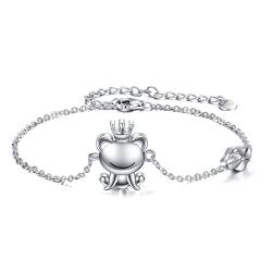 DAYLINLOVE Frosch Armband für Damen Sterling Silber Frosch Geschenke Schmuck für Mädchen Freund von DAYLINLOVE