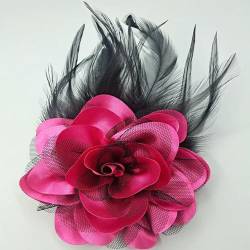 Handgefertigte Blumenspitze Feder Stoff Hochzeit Schmuckzubehör Kleidung Corsage Designer Brosche Pin Mode für Frauen Geschenk Schale von DBCFL