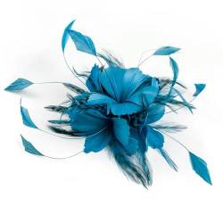 Handgefertigte große Blumenfeder Stoff elegante Brosche Pin süß für Frauen Anzug Corsage Hochzeit Schmuckzubehör Geschenk von DBCFL