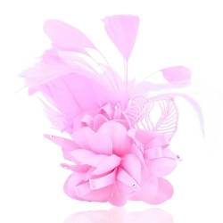 Stofffedern Brosche Stoff Blume Corsage Exquisite Mode Revers Pin für Frauen Accessoires Hochzeitsfeier Schmuck von DBCFL