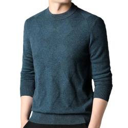 DBFBDTU Herren Wollstrickpullover Pullover Pullover Lässige Herrenbekleidung 81603 medium Blue L-110 von DBFBDTU