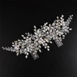 Handgefertigtes Braut-Stirnband, Haarkamm, Kopfschmuck, Perlen, Strass, Hochzeitszubehör, Party, Tiaras, Opal von DBFBDTU