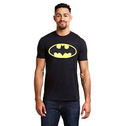 DC Comic Herren Batman Logo T-Shirt, Schwarz, Large (herstellergröße: Large) von DC Comics