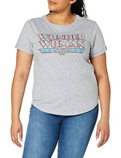 DC Comics Damen Wonder Woman Retro T-Shirt, Grau (Sport Grey SPO), 14/XL von DC Comics