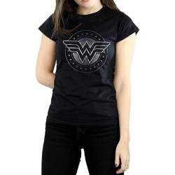 DC Comics Damen Wonder Woman Star Shield T-Shirt Large Schwarz von DC Comics