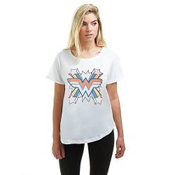 DC Comics Damen Ww Burst T-Shirt, Weiß (White White), 36 (Herstellergröße: SMALL) von DC Comics