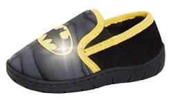 DC Comics Jungen Batman-Hausschuhe, leuchtend, Fleece, warm gefüttert, - Schwarz - Größe: 25 EU von DC Comics