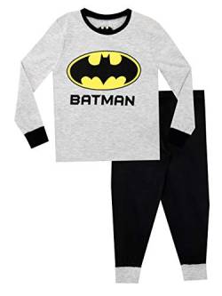 DC Comics Jungen Batman Schlafanzug Slim Fit Grau 128 von DC Comics