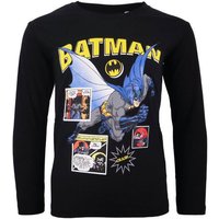 DC Comics Langarmshirt Batman Kinder Jungen Shirt Gr. 104 bis 134, Schwarz oder Grau von DC Comics