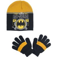 DC Comics Schlupfmütze Batman Kinder 2tlg Set Herbst Wintermütze plus Handschuhe (2-St) 52 oder 54 von DC Comics