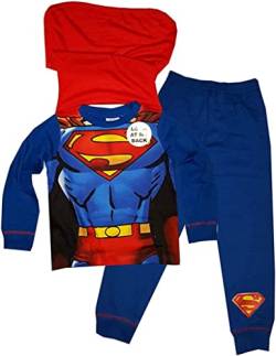 DC Comics Superman-Schlafanzug mit Umhang (2 bis 8 Jahre), Superman, 110 von DC Comics
