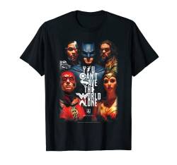 Justice League Movie Save the World Poster T Shirt T-Shirt von DC Comics