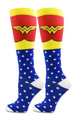 Wonder Woman Superhero Socks, Shoe Size: 4-10 von DC Comics