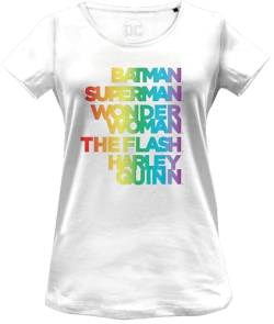 dc comics Damen Wodcomits002 T-Shirt, weiß, Small von DC Comics