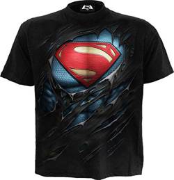dc comics - Superman - Ripped - T-Shirt - Schwarz - L von DC Comics