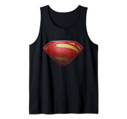 Strukturiertes DC Man Of Steel-Logo Tank Top von DC Movies