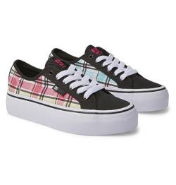 DC Shoes Damen Manual Platform Sneaker, Grunge Plaid, 40 EU von DC Shoes