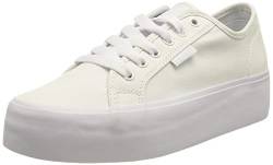 DC Shoes Damen Manual Sneaker, White/White, 38 EU von DC Shoes