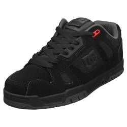 DC Shoes Herren Stag-Leather Shoes for Men Sneaker, Black/Grey/RED, 42.5 EU von DC Shoes
