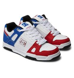 DC Shoes Herren Stag Sneaker, RED/White/Blue, 38 EU von DC Shoes