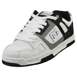 DC Shoes Herren Stag Sneaker, White/Grey/Blue, 42 EU von DC Shoes