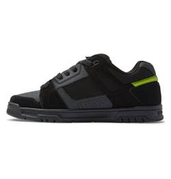 DC Shoes Herren Stag Sneaker, Black Lime Green, 41 EU von DC Shoes