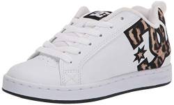 DC Damen Court Graffik Casual Low Top Skateschuh Skate-Schuh, Leopardenmuster 5 5 Medium US, 36 EU von DC