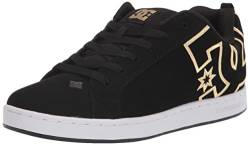 DC Damen Court Graffik Casual Low Top Skateschuh Skate-Schuh, schwarz/goldfarben, 42.5 EU von DC