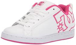 DC Damen Court Graffik Skate-Schuh, Weiß/Crazy Pink/Weiß, 36 EU von DC