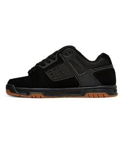 DC Herren Stag Low Top Skateschuh Sneaker, Schwarz (Black/Gum), 44 EU von DC