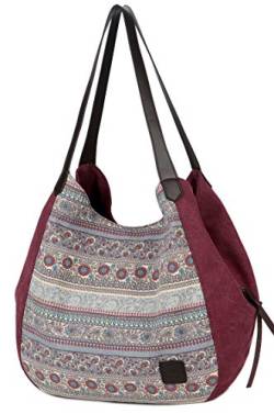 Canvas Shopper Bag Damen Handtasche Einkaufstasche mit Große Kapazität von DCCN