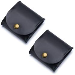 DCNIYT Premium Leder-Münzgeldbörsen und -taschen – 2er-Set – unverzichtbares Zubehör für Reisen und den täglichen Gebrauch – kleine Kopfhörer-Hülle und kompakte Brieftaschen für Kleingeld und kleine von DCNIYT