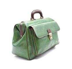 D&D - Englischer Mann Arzttasche Bicolor (Verde-Marrone) von DD Firenze