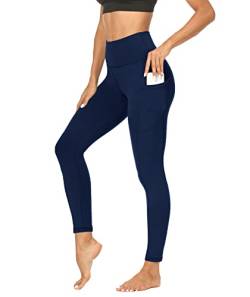 DDOBB Sport Leggings Damen Mit DREI Taschen Bauchweg Leggins Wasserdicht Sporthose High Waist Blickdichte Lang Po Push Up Yoga Hosen von DDOBB