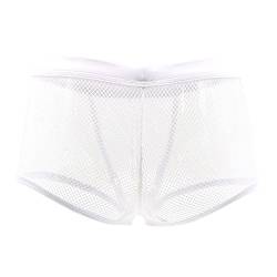 DDSCOLOUR Herren Boxershorts Unterwäsche Unterhosen Retroshorts Briefs Dünn Leicht Breathing Transparents Underwear Large von DDSCOLOUR