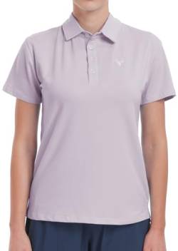 DEARCASE Damen Polo Shirts Kurzarm Quick Dry Tennis Golf T-Shirts Atmungsaktive Sport Workout Gym Tops, Medium Light Purple von DEARCASE