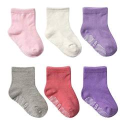 DEBAIJIA 6 Paar Baby Ankle Socken Baumwolle Kleinkinder Jungen Mädchen 0-1 Jahre Alt Weich Bequem Süß Niedliche Casual Atmungsaktiver - S von DEBAIJIA