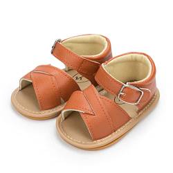 DEBAIJIA Baby Jungen Sandalen Premium Weiche Säugling Kleinkind Mädchen Outdoor Erste Walker Sommer Schuh Braun（Etikettengröße-20） von DEBAIJIA