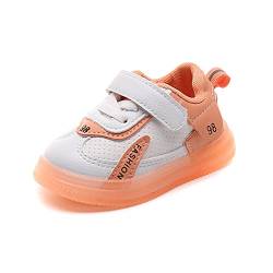 DEBAIJIA Baby Lauflernschuhe 3-18M Kinder Kleinkindschuhe Mädchen Kinderschuhe Jungen Turnschuhe Atmungsaktives Leichtes rutschfeste 17 EU Orange von DEBAIJIA