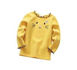 DEBAIJIA Baby Neugeborene Mädchen T-Shirts Langarm Bluse Cartoon Tops Langarmshirts Oberteile Baumwolle Warm bleiben Weich Atmungsaktiv Süß Pullover Lange Ärmel Shirt für 1-4Jahre Kind-Kleidung von DEBAIJIA