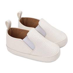 DEBAIJIA Babyschuhe Kleinkind Lauflernschuhe 6-12M Kinder Schuhe Jungen Turnschuhe Mädchen Leichtes Weiche Sohle 18 EU Weiß (Etikettengröße 2) von DEBAIJIA