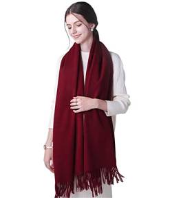 DEBAIJIA Cosy Schal Super Soft Glatt Pashmina Kälteschutz Stola Kaschmirwolle Schal für Frauen, Extra groß 200x70cm Stylish Elegant Quaste Wrap für alle Jahreszeiten von DEBAIJIA